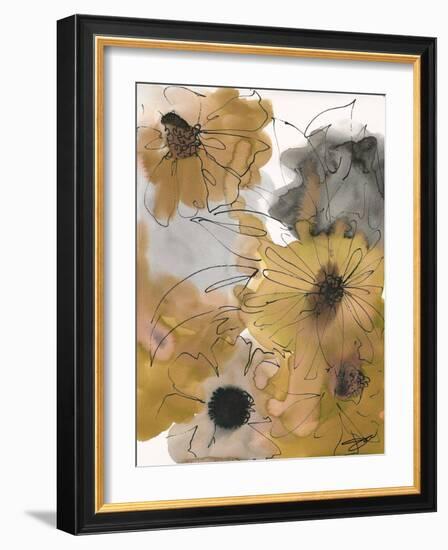 Tan Flowers-Jodi Pedri-Framed Art Print