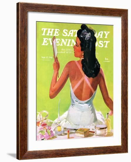 "Tan Lines," Saturday Evening Post Cover, September 27, 1941-Albert W. Hampson-Framed Giclee Print