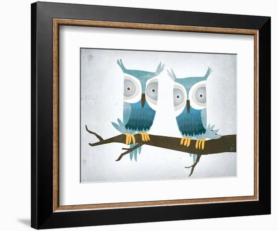 Tan Owls Bright-Ryan Fowler-Framed Art Print