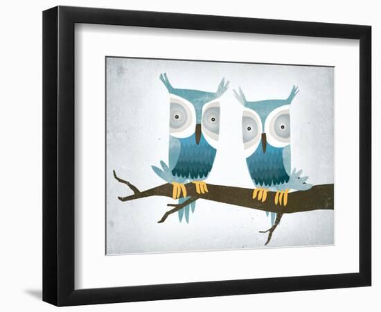 Tan Owls Bright-Ryan Fowler-Framed Art Print