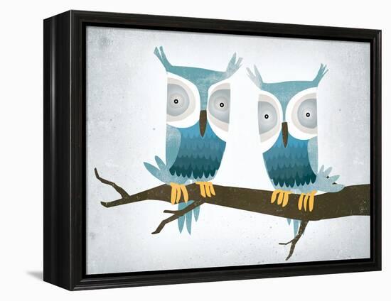 Tan Owls Bright-Ryan Fowler-Framed Stretched Canvas