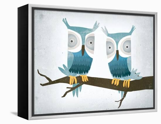 Tan Owls Bright-Ryan Fowler-Framed Stretched Canvas