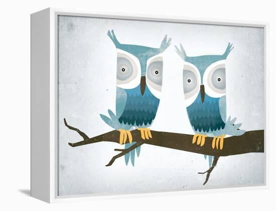 Tan Owls Bright-Ryan Fowler-Framed Stretched Canvas