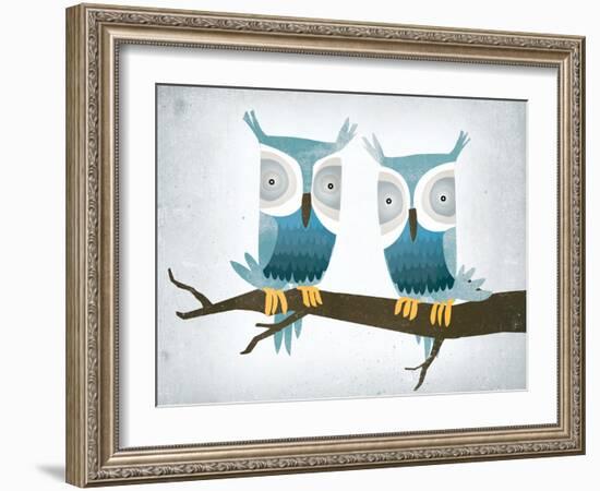 Tan Owls Bright-Ryan Fowler-Framed Art Print