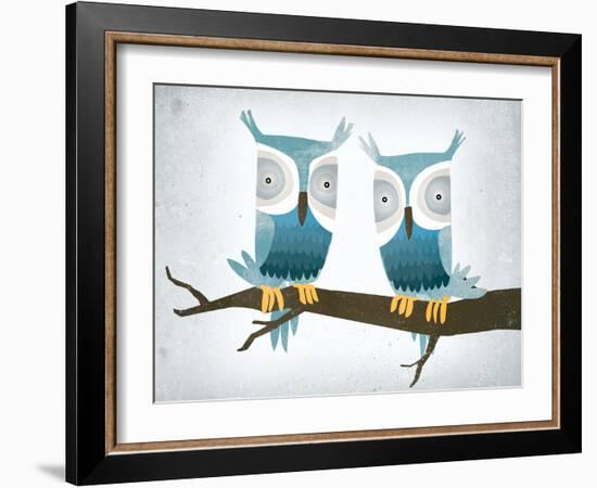 Tan Owls Bright-Ryan Fowler-Framed Art Print