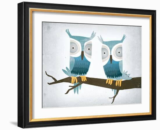 Tan Owls Bright-Ryan Fowler-Framed Art Print