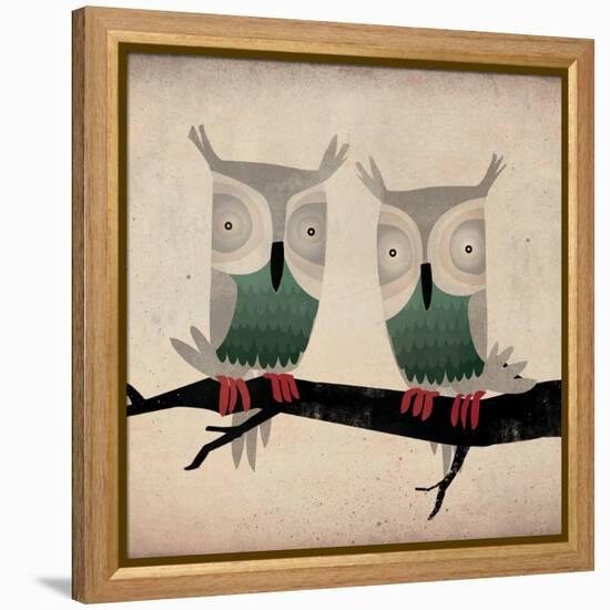 Tan Owls Square-Ryan Fowler-Framed Stretched Canvas