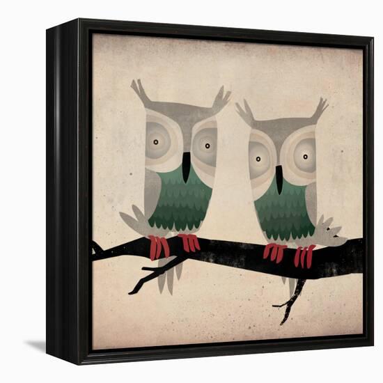 Tan Owls Square-Ryan Fowler-Framed Stretched Canvas