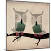 Tan Owls Square-Ryan Fowler-Mounted Art Print