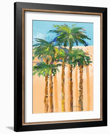 Tan Shadow Palms I-Jane Slivka-Framed Art Print