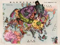 Satirical Map - The Illustration of the Great European War-Tanaka Ryozo-Framed Giclee Print