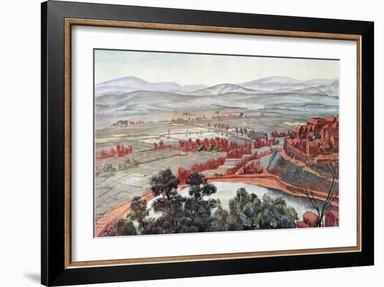 Tananarive, Vue Du Palais De La Reine, from Dessins Et Peintures D'afrique, Executes Au Cours De L'-Alexander Yakovlev-Framed Giclee Print