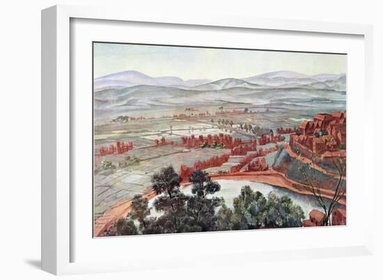 Tananarive, Vue Du Palais De La Reine, from Dessins Et Peintures D'afrique, Executes Au Cours De L'-Alexander Yakovlev-Framed Giclee Print