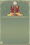 Cowboy Boots.Vintage Western Decor Background with Rope and Horseshoe-Tancha-Art Print