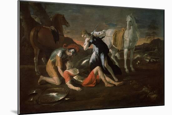Tancred and Erminia, 1631 (Oil on Canvas)-Nicolas Poussin-Mounted Giclee Print
