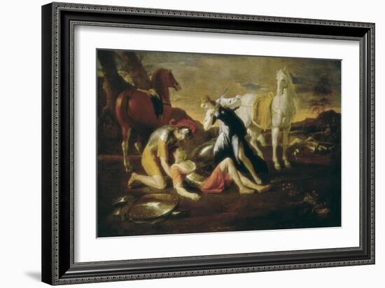 Tancred and Erminia-Nicolas Poussin-Framed Art Print
