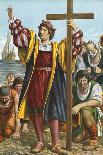 Christopher Columbus Arriving in the New World-Tancredi Scarpelli-Giclee Print