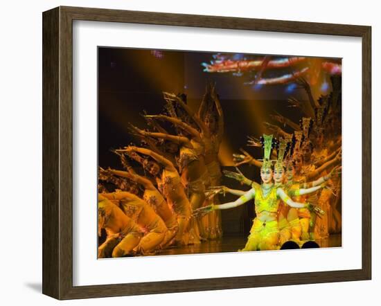 Tang Dynasty Dance and Music Show at the Sunshine Grand Theatre, Xian City, Shaanxi Province, China-Christian Kober-Framed Photographic Print
