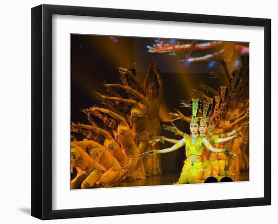 Tang Dynasty Dance and Music Show at the Sunshine Grand Theatre, Xian City, Shaanxi Province, China-Christian Kober-Framed Photographic Print