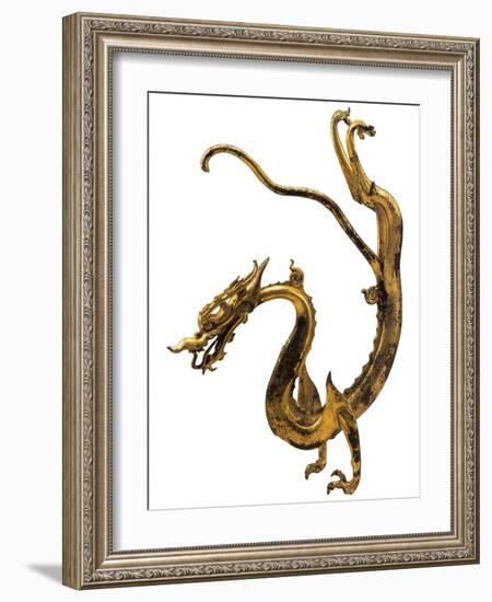 Tang Dynasty Gilt Bronze Dragon-null-Framed Photographic Print