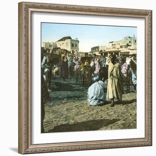 Tangier (Morocco), Encampment of the Royal Troops, Circa 1885-Leon, Levy et Fils-Framed Photographic Print