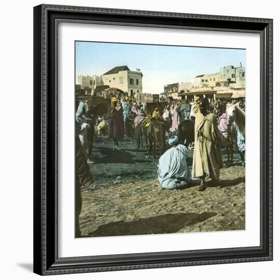 Tangier (Morocco), Encampment of the Royal Troops, Circa 1885-Leon, Levy et Fils-Framed Photographic Print