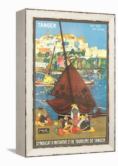 Tangier Travel Poster-null-Framed Stretched Canvas