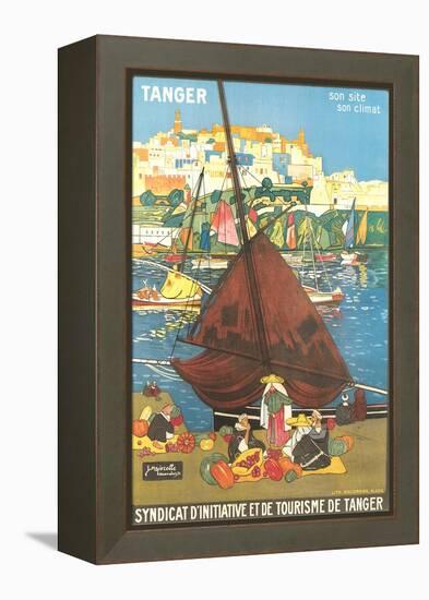 Tangier Travel Poster-null-Framed Stretched Canvas