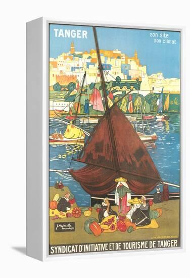 Tangier Travel Poster-null-Framed Stretched Canvas