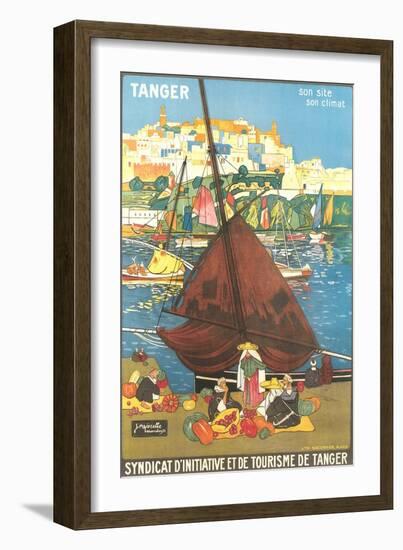 Tangier Travel Poster-null-Framed Art Print