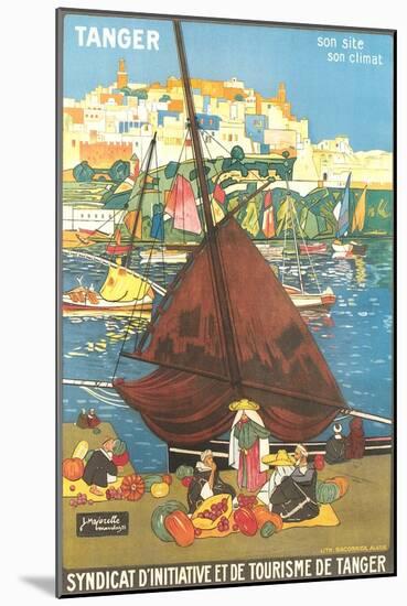 Tangier Travel Poster-null-Mounted Art Print