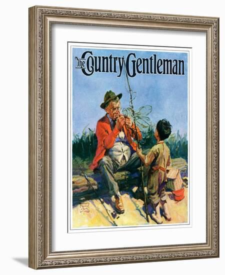 "Tangled Fishing Line," Country Gentleman Cover, May 1, 1929-William Meade Prince-Framed Giclee Print