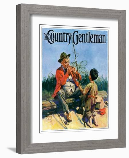 "Tangled Fishing Line," Country Gentleman Cover, May 1, 1929-William Meade Prince-Framed Giclee Print