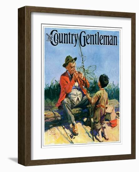 "Tangled Fishing Line," Country Gentleman Cover, May 1, 1929-William Meade Prince-Framed Giclee Print