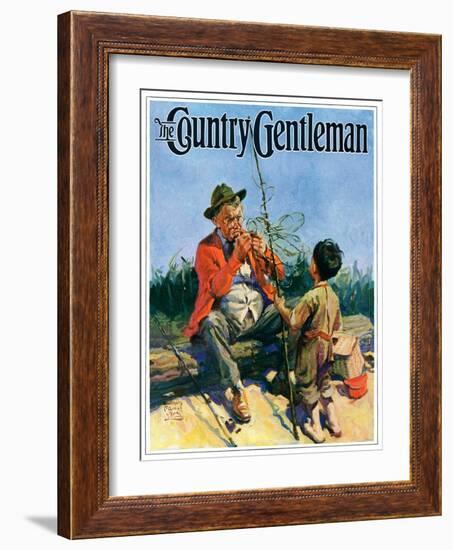 "Tangled Fishing Line," Country Gentleman Cover, May 1, 1929-William Meade Prince-Framed Giclee Print