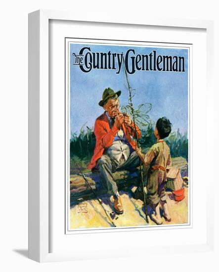 "Tangled Fishing Line," Country Gentleman Cover, May 1, 1929-William Meade Prince-Framed Giclee Print