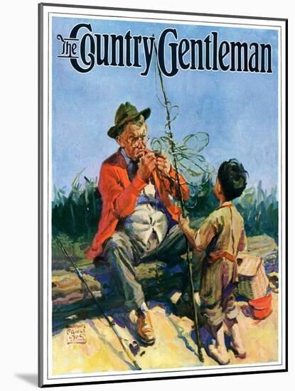 "Tangled Fishing Line," Country Gentleman Cover, May 1, 1929-William Meade Prince-Mounted Giclee Print