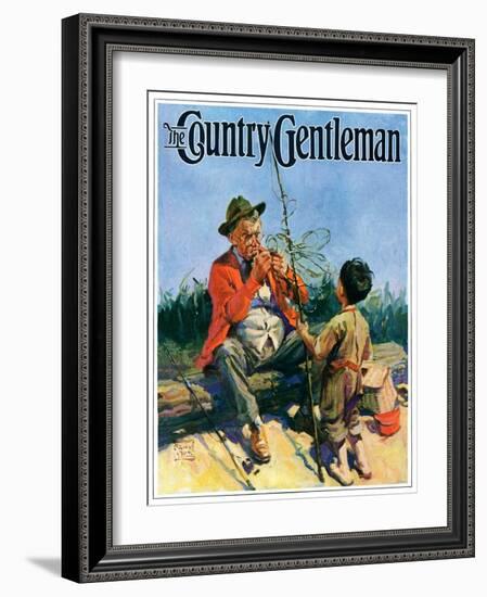 "Tangled Fishing Line," Country Gentleman Cover, May 1, 1929-William Meade Prince-Framed Giclee Print