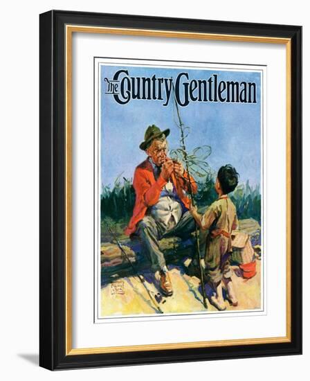 "Tangled Fishing Line," Country Gentleman Cover, May 1, 1929-William Meade Prince-Framed Giclee Print