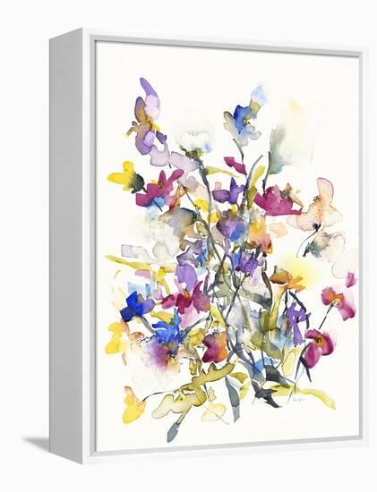 Tangled Pansies-Karin Johannesson-Framed Stretched Canvas