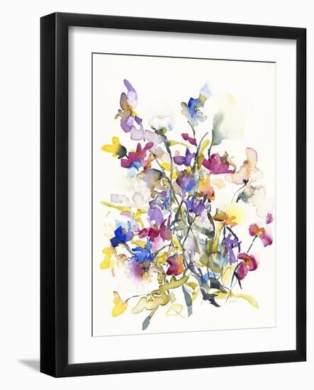 Tangled Pansies-Karin Johannesson-Framed Art Print