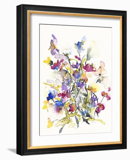 Tangled Pansies-Karin Johannesson-Framed Art Print