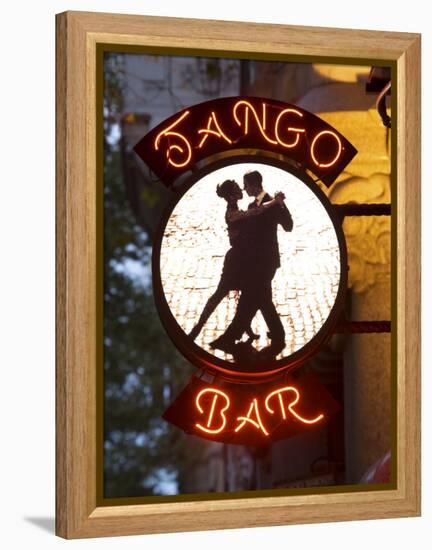 Tango Bar Sign, Buenos Aires, Argentina-Demetrio Carrasco-Framed Premier Image Canvas