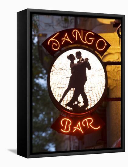 Tango Bar Sign, Buenos Aires, Argentina-Demetrio Carrasco-Framed Premier Image Canvas