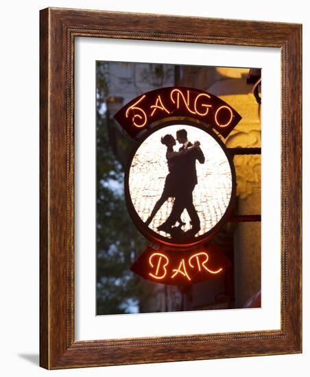 Tango Bar Sign, Buenos Aires, Argentina-Demetrio Carrasco-Framed Photographic Print