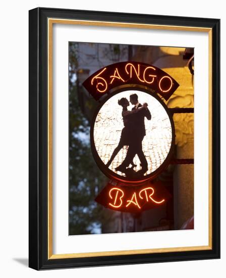 Tango Bar Sign, Buenos Aires, Argentina-Demetrio Carrasco-Framed Photographic Print