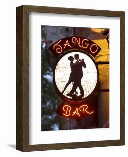 Tango Bar Sign, Buenos Aires, Argentina-Demetrio Carrasco-Framed Photographic Print