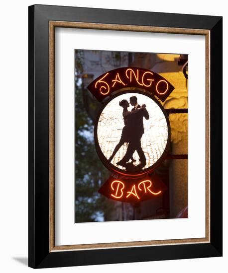 Tango Bar Sign, Buenos Aires, Argentina-Demetrio Carrasco-Framed Photographic Print