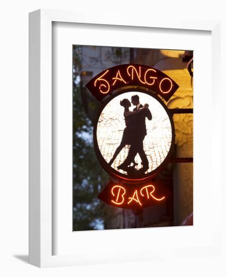 Tango Bar Sign, Buenos Aires, Argentina-Demetrio Carrasco-Framed Photographic Print