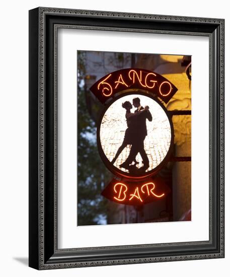 Tango Bar Sign, Buenos Aires, Argentina-Demetrio Carrasco-Framed Photographic Print